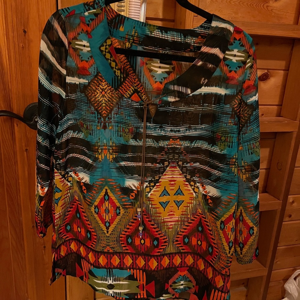 Colorful Geometric Women's Top
